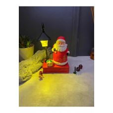 Yılbaşı Konseptli Işıklı Noel Baba Modern Masa Süsü